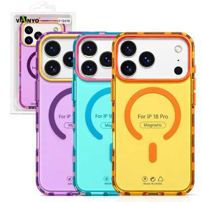 Funda Semi Transparente Con Masafer Color Makaron para iPhone 18 Pro