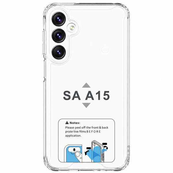 Estojo rígido transparente à prova de choque para Samsung Galaxy A15