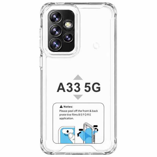 Estojo rígido transparente à prova de choque para Samsung Galaxy A33 5G