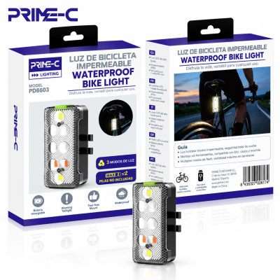 Luz De Advertencia Nocturna Resistente al Agua para Bicicleta PD8603