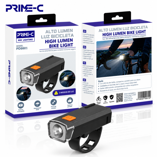 Luz De Advertencia Nocturna Resistente al Agua para Bicicleta PD8601