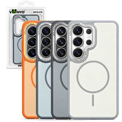 Funda Magnética MagSafe Color Sólido con Protección de Cámara para Samsung S26 Ultra