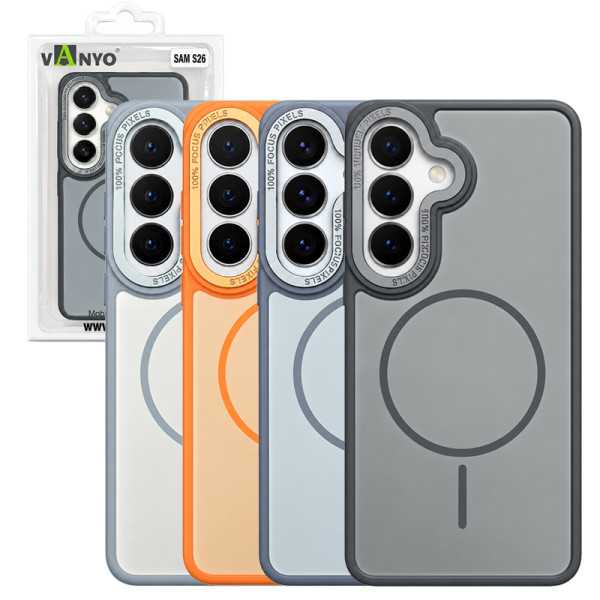 Funda Magnética MagSafe Color Sólido con Protección de Cámara para Samsung S26