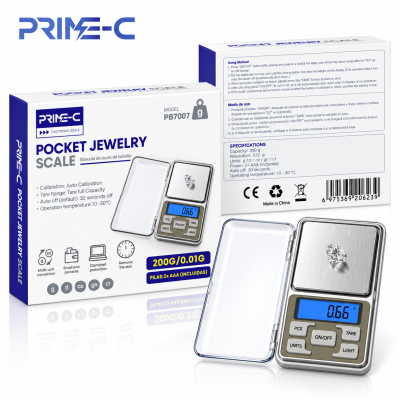 Báscula Digital de Precisión PRIME-C PB7007 – 200 g / 0,01 g