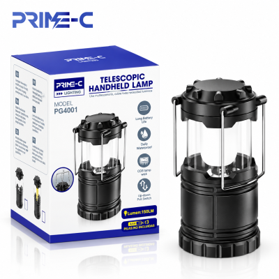 Farol COB Telescópico para Camping PRIME-C PG4001 – 150 lm, Portátil