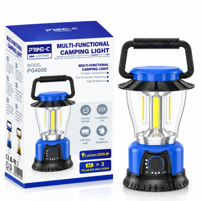 Farol COB Multifunción para Camping PRIME-C PG4000 – 350 lm, Portátil – Azul