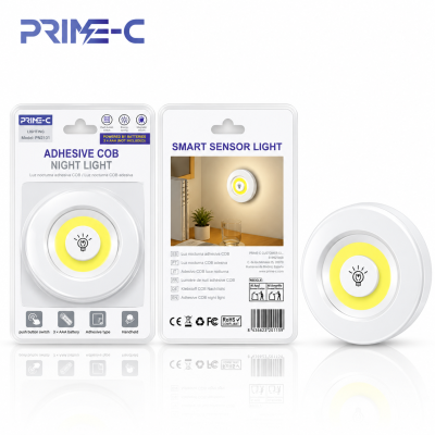Luz Nocturna COB LED Adhesiva PRIME-C PN2011 – Encendido por Pulsación