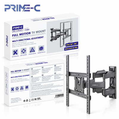 Soporte TV de Pared Full Motion PRIME-C PV8801 – 32"-85", Articulado y Ajustable, hasta 36,4 kg