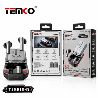 Auriculares Gaming Inalámbricos TJG810-G – Estuche de Carga con Diseño Deslizante
