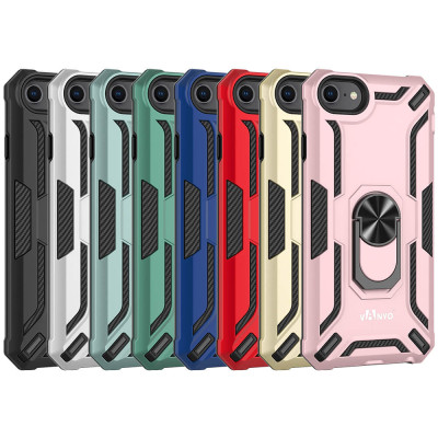 Estojo militar rígido à prova de choque com anel para iPhone 6 / 7 / 8