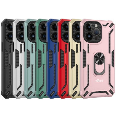 Estojo militar rígido à prova de choque com anel para iPhone 14 Pro Max