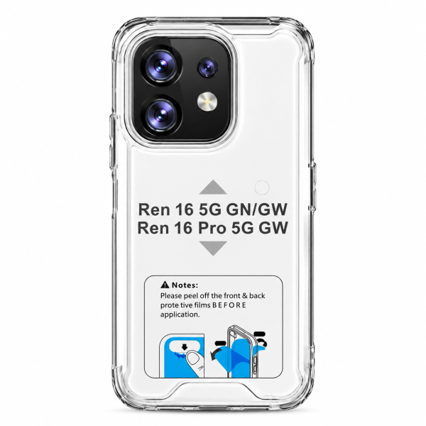 Funda Rígida Transparente Antigolpe Para Oppo Reno 16