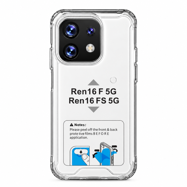 Funda Rígida Transparente Antigolpe Para Oppo Reno 16F / 16FS