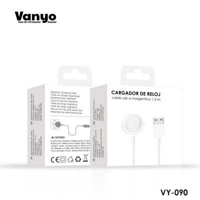 Cable de Carga Magnético USB-A para Reloj Inteligente VANYO VY-090 – 1,2 Metros, Conector Magnético Redondo