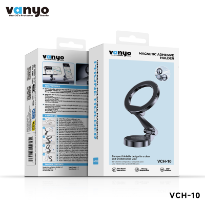 Soporte Magnético Adhesivo para Móvil VANYO VCH-10 – Compatible con MagSafe, Plegable, Rotación 360°, Fijación Fuerte