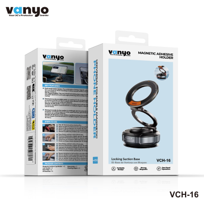 Soporte Magnético para Móvil VANYO VCH-16 – Ventosa de Vacío con Bloqueo, Compatible con MagSafe, Plegable, Rotación 360°