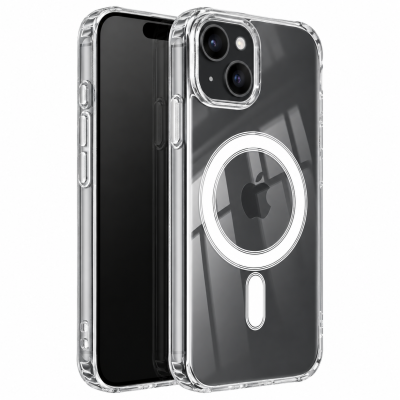 Funda Magnético Transparente Para iPhone 15 Plus