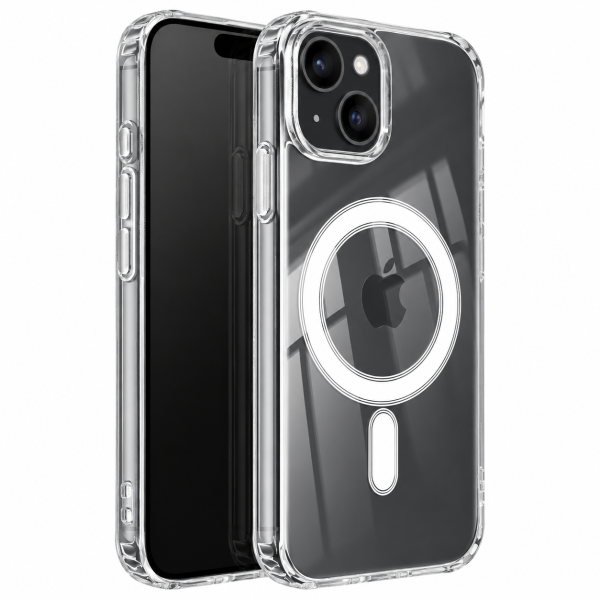 Funda Magnético Transparente Para iPhone 15 Plus