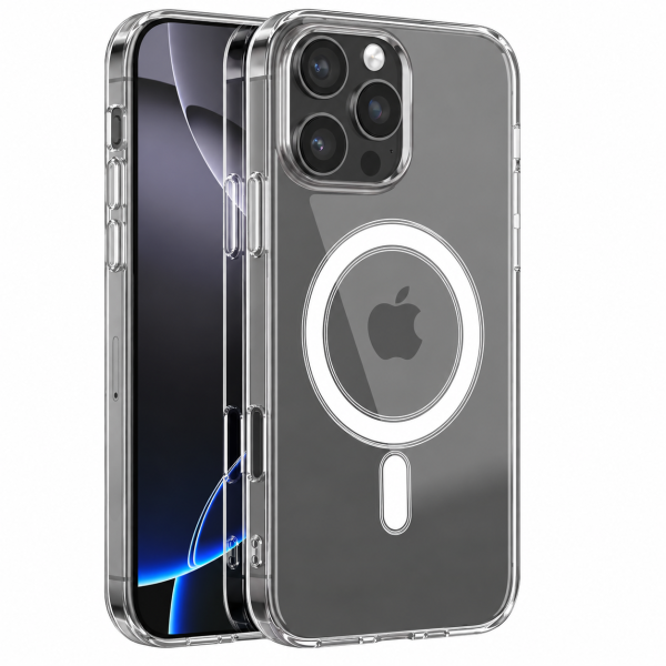 Transparent Magnetic Case For iPhone 16 Pro