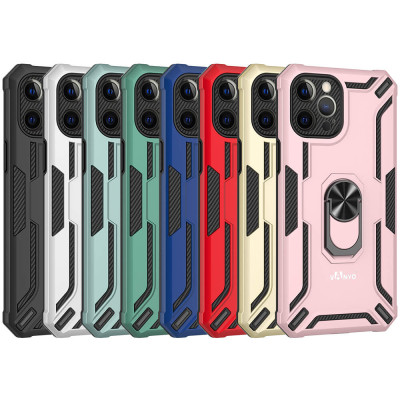 Estojo militar rígido à prova de choque com anel para iPhone 12 Pro Max