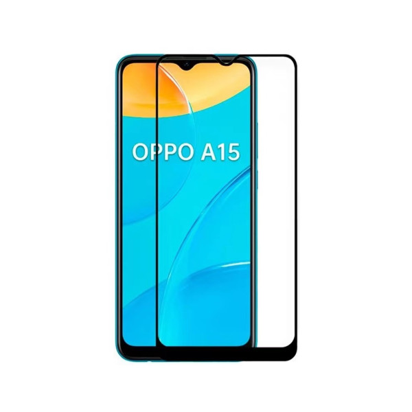 Protector Cristal templado Full Glue Anti-Estatico 9H para Oppo A15 / A15S / A35
