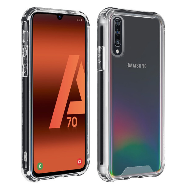 Estojo rígido transparente à prova de choque para Samsung Galaxy A70 / A70S