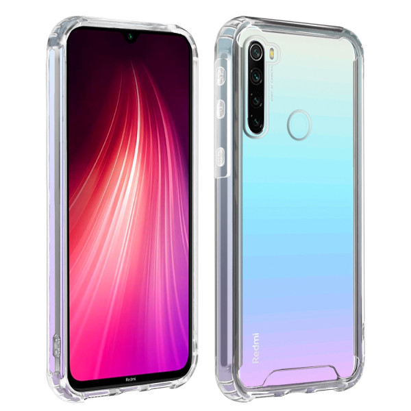 Estojo rígido transparente à prova de choque para Xiaomi Redmi Note 8