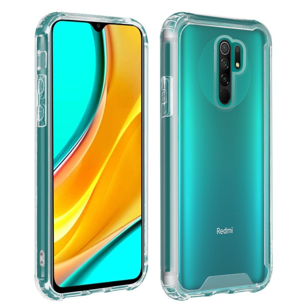 Estojo rígido transparente à prova de choque para Xiaomi Redmi 9