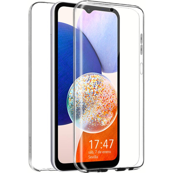Estojo transparente frente e verso para Samsung A14 5G
