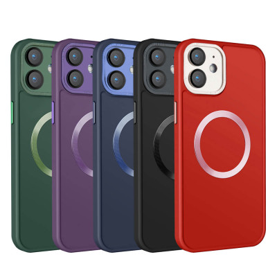 Solid color semi-rigid MagSafe case for iPhone 11