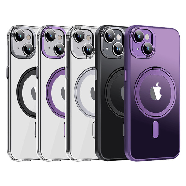Estojo móvel com MagSafe e anel de metal 360° para iPhone 12 / 12 Pro