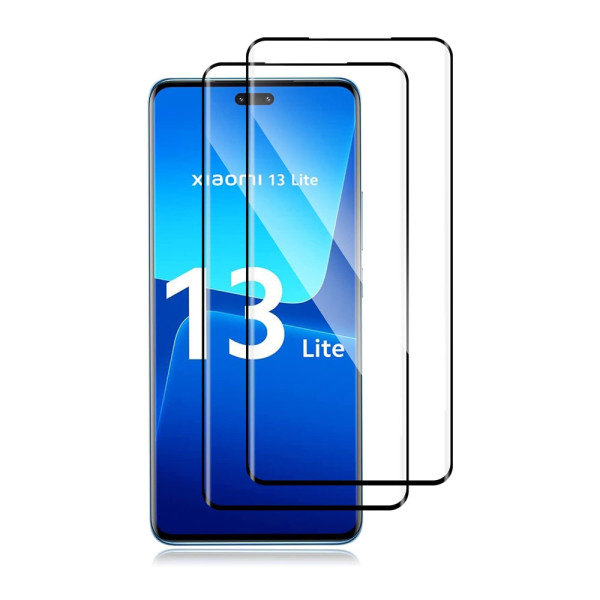 Vidro temperado com cola completa curvo 9H para Xiaomi Mi 13 Lite