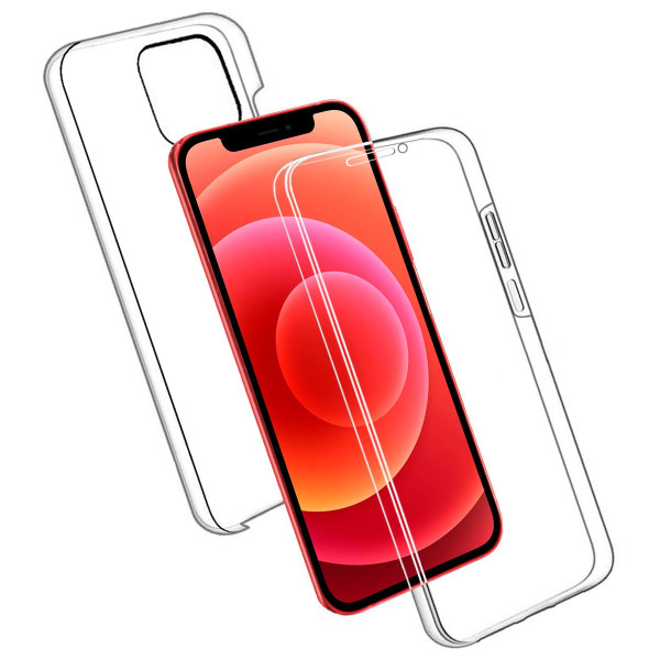 Estojo transparente frente e verso para iPhone 12 Mini