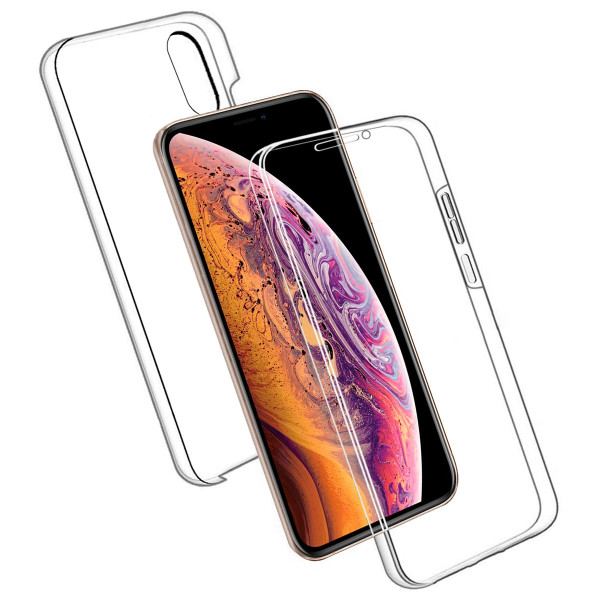 Estojo transparente frente e verso para iPhone XS MAX