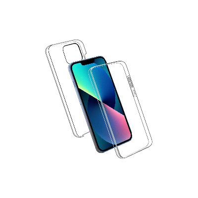 Estojo transparente frente e verso para iPhone 13