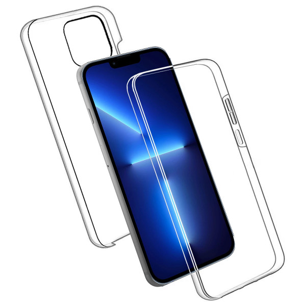 Estojo transparente frente e verso para iPhone 13 Pro Max