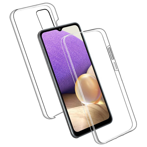 Estojo transparente frente e verso para Samsung S23 Ultra