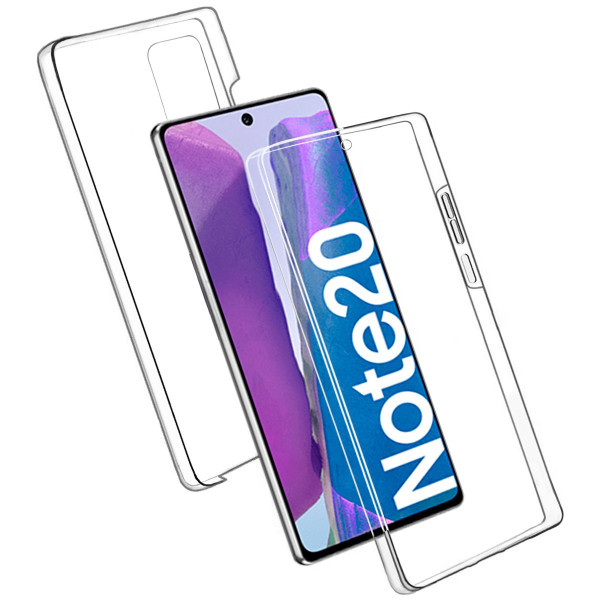 Estojo transparente frente e verso para Samsung Note 20