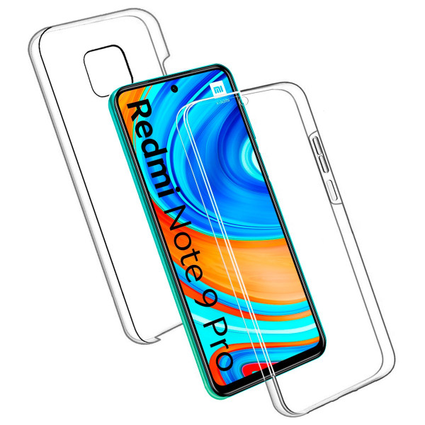 Estojo transparente frente e verso para Redmi Note 9s / Redmi Note 9 Pro / Redmi Note 9 ProMax