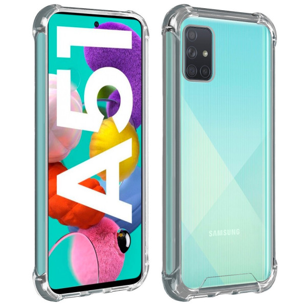 Estojo rígido transparente à prova de choque para Samsung Galaxy A51 4G