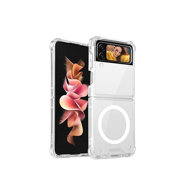 Transparent Magnetic Case For Samsung Z Flip 4