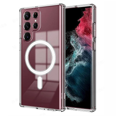 Estojo magnético transparente para Samsung S23 Plus