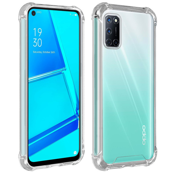 Estojo rígido antichoque transparente para Oppo A74 4G