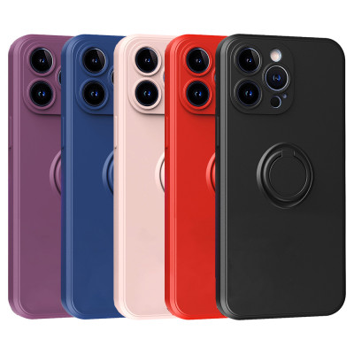 Estojo de gel de silicone com ímã e suporte de anel de 360 ​​graus para Xiaomi Mi 10T Lite