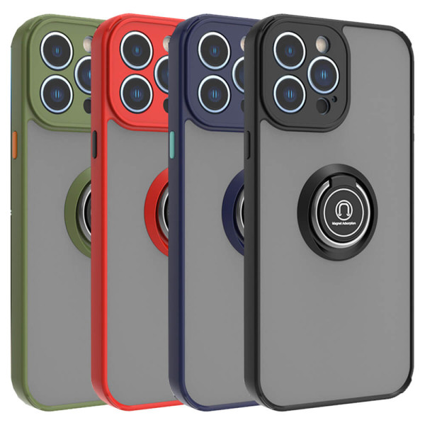 Translucent Matte Case 360 Degree Magnet Ring Support for Xiaomi Mi 10T Lite